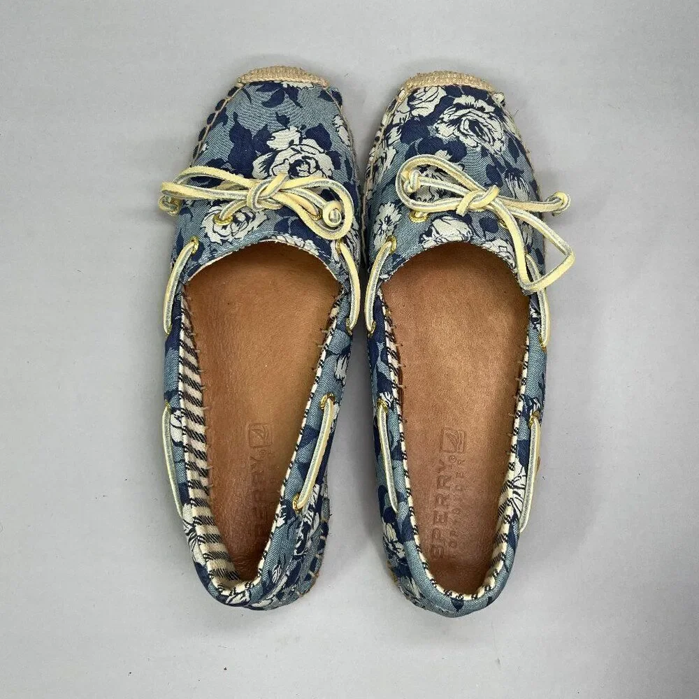 Sperry‎ Women's Size 8 Floral Print Espadrille Slip On Shoes
